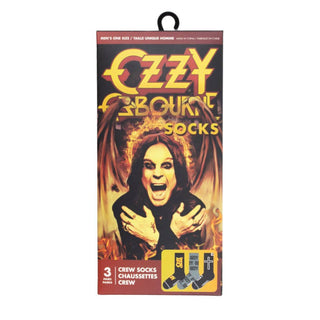 Ozzy Osbourne Gift Box 3 Pack Crew Socks (One Size)