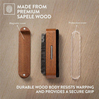Big Fudge 2-in-1 Wooden Record Cleaning Brush