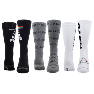 Pink Floyd Gift Box 3 Pack Crew Socks (One Size)