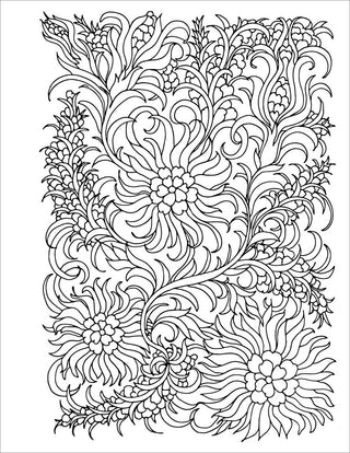 Stress Relief Flower Coloring Book For Adults