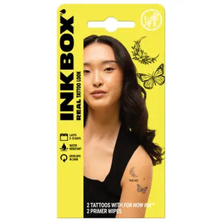 Inkbox Moon Flower Butterfly 2"x2" Temporary Tattoo