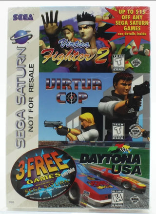 Sega Saturn: 3 Free Games (Box Damage)