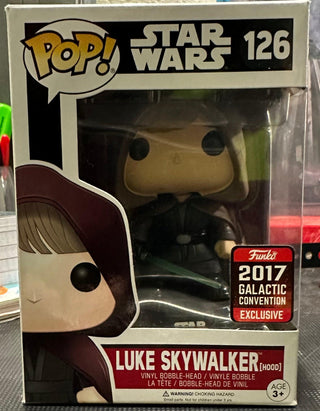 Funko POP Star Wars Hooded Luke Skywalker (2017 Galactic Con Exc.)