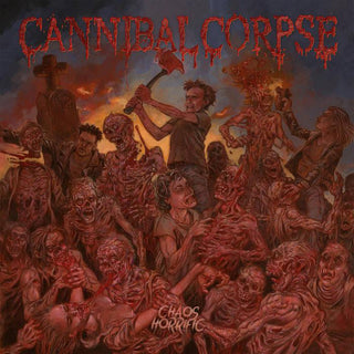 Cannibal Corpse- Chaos Horrific (Clear W/ Black & Red Smoke)