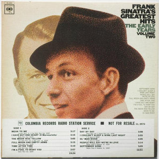 Frank Sinatra- Greatest Hits: The Early Years, Volume 2 (White Label Promo)