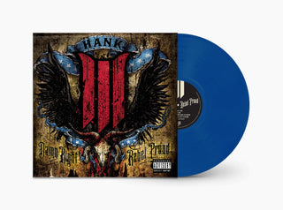 Hank Williams III- Damn Right Rebel Proud (Translucent Blue Vinyl)(Shrink Wrap Torn On Back)(Sealed)