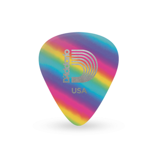 D'Addario Rainbow Celluloid Guitar Picks 10 pack - Heavy