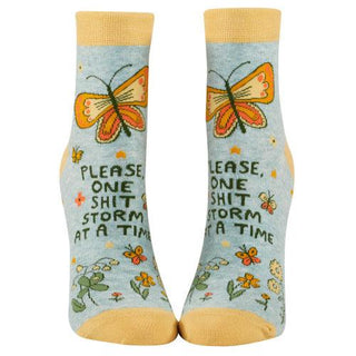 Please, One Shit Storm At A Time - Women's Ankle Socks