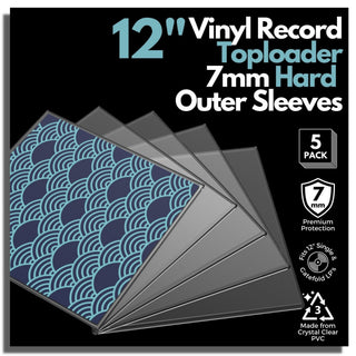 Vinyl Supply Co. 12" Vinyl Record Top Loader 7mm Hard Outer Sleeves (5 pack)