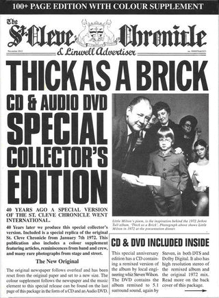 Jethro Tull- Thick As A Brick (Special Collector's Edition)(CD/DVD)(Sealed)