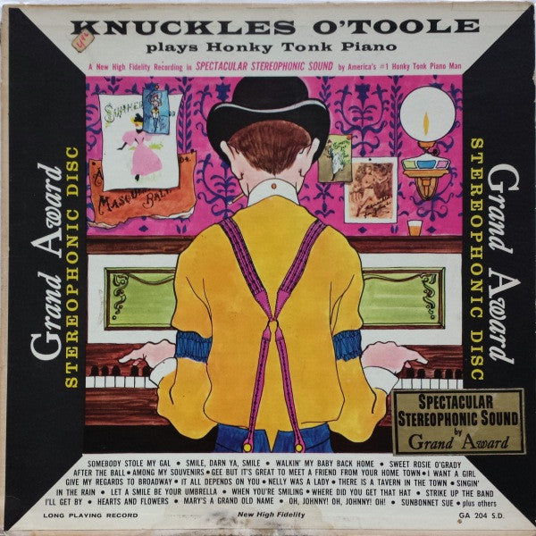 Knuckles O'Toole- Knuckles O'Toole Plays Honky Tonk Piano - Darkside Records