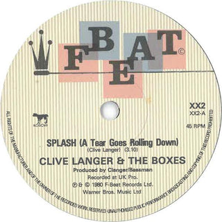 Clive Langer & The Boxes- Splash (A Tear Goes Rolling Down) - Darkside Records