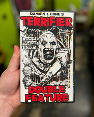 Terrifier Double Feature (White VHS)(Brainbuster Video) - Darkside Records