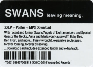 Swans- Leaving Meaning - Darkside Records