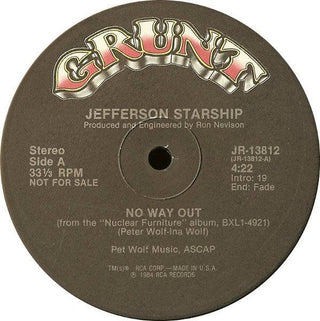 Jefferson Starship- No Way Out (12”) - Darkside Records