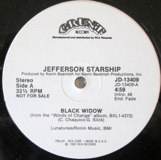 Jefferson Starship- Black Widow (12”) - Darkside Records