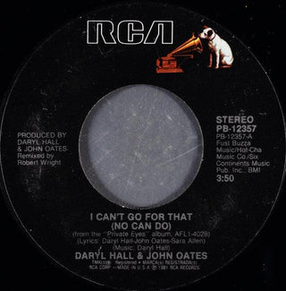 Hall & Oates- I Can't Go For That (No Can Do) / Unguarded Minute