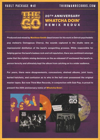 The Go- Whatcha Doin' 20th Anniversary Remix Redux (Complete Third Man Vault Package #41)(Unopened Third Man Mailer) - DarksideRecords