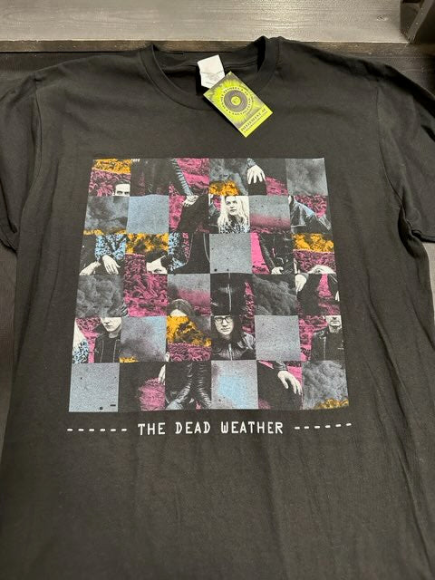 Dead Weather Checkered Band T-Shirt, Blk, L - Darkside Records