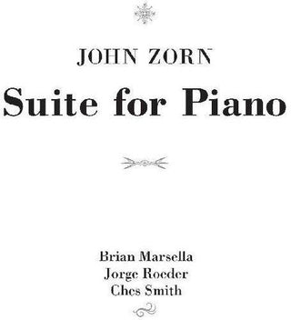 John Zorn- Suite For Piano - Darkside Records