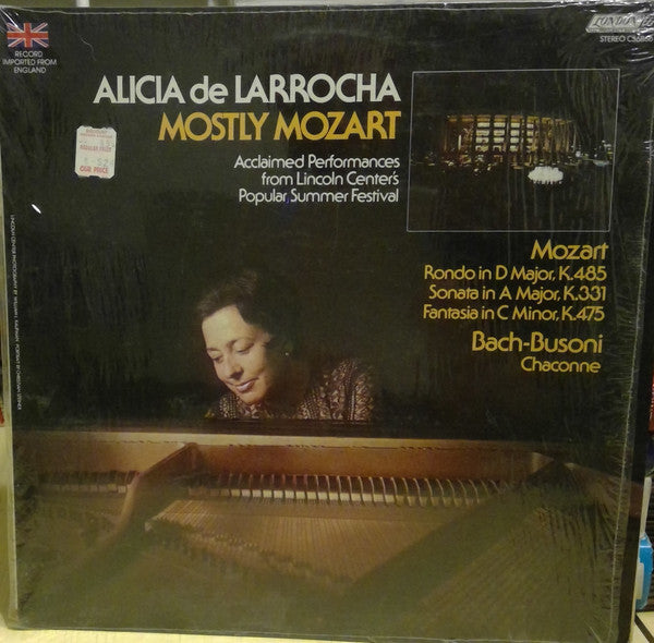 Mozart/ Bach-Busoni- Rondo In D Major, Sonata In A Major, Fantasia In C Minor, Chaconne (Alici De Larrocha, Piano) - Darkside Records