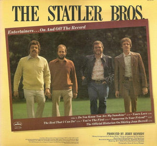 Statler Bros.- Entertainers... On And Off The Record - Darkside Records