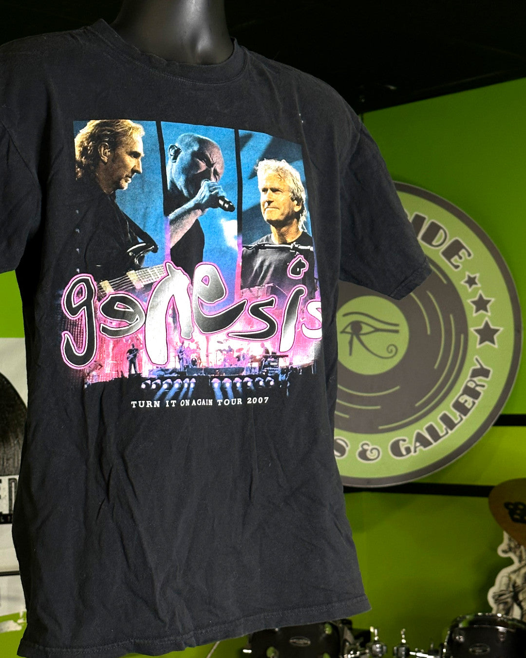 Genesis 2007 Turn It On Again Tour T-Shirt, Blk, L - Darkside Records