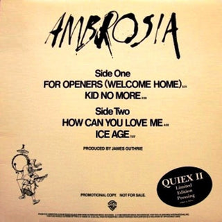 Ambrosia- For Openers (Welcome Home) - Darkside Records