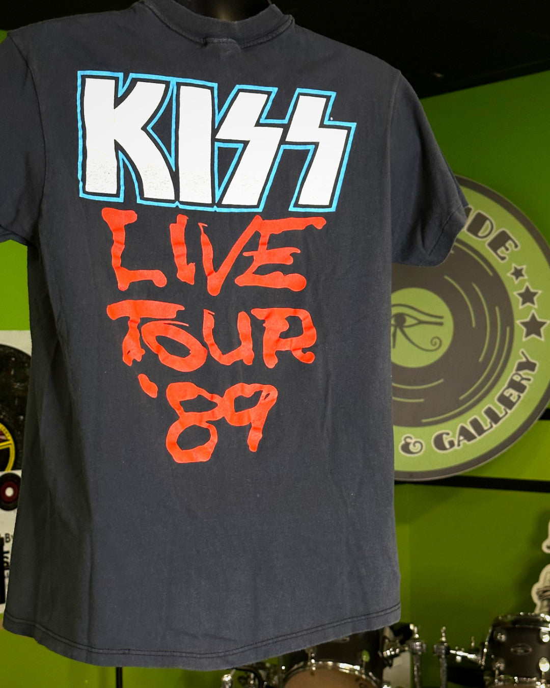Kiss 1989 Tour T-Shirt, Blk, S (Tagged L)(Measures 25.5” Long, 18.5” Pit To Pit) - Darkside Records