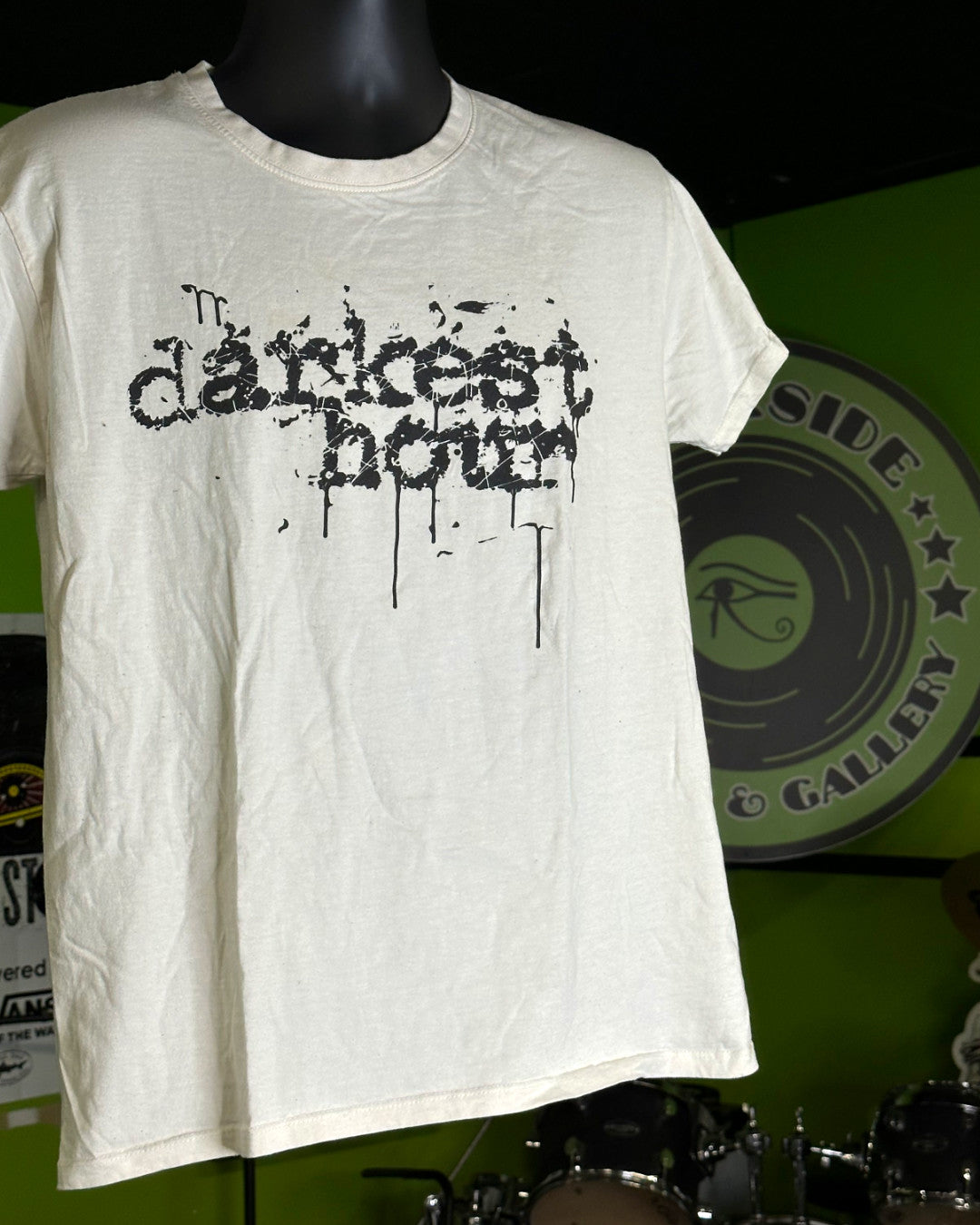 Darkest Hour Logo T-Shirt, White, L - Darkside Records