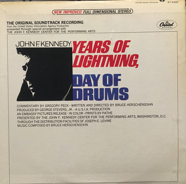 John F Kennedy- Years Of Lightning, Days Of Drums - Darkside Records
