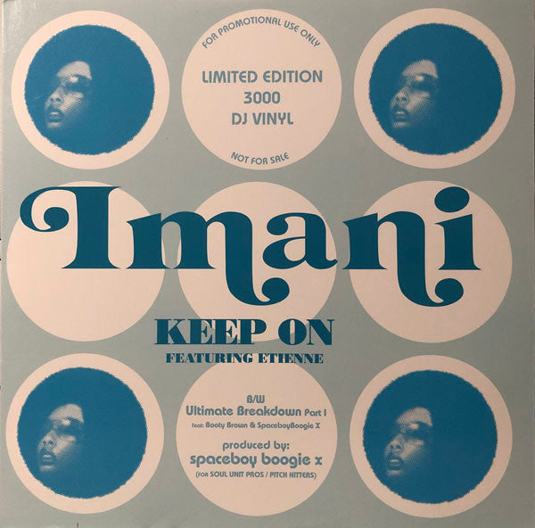 Imani- Keep On/ Ultimate Breakdown (Part 1) (Blue Marbled) (12”) - Darkside Records