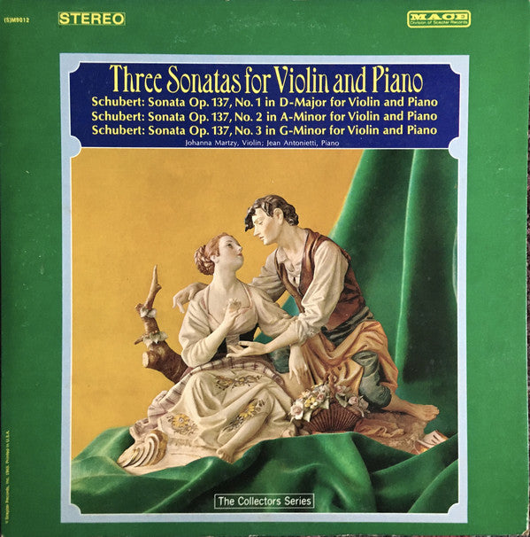 Schubert- Three Sonatas For Violin And Piano (Johanna Martzy And Jean Antonietti Playing) - Darkside Records