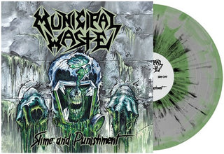 Municipal Waste- Slime and Punishment (Gray & Mint Swirl W/ Black Splatter) - Darkside Records